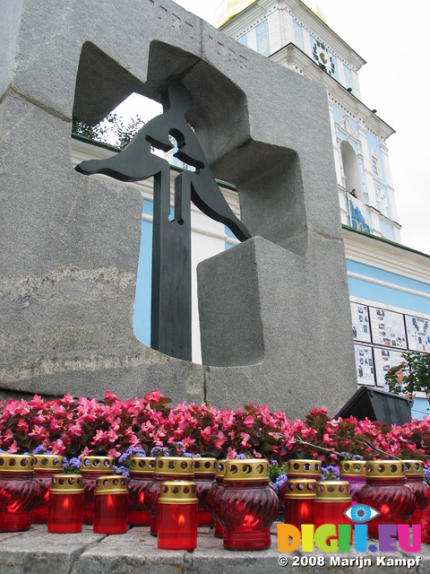 28229 Famine memorial at St. Michael's Golden-Domed Monastery in Kiev
